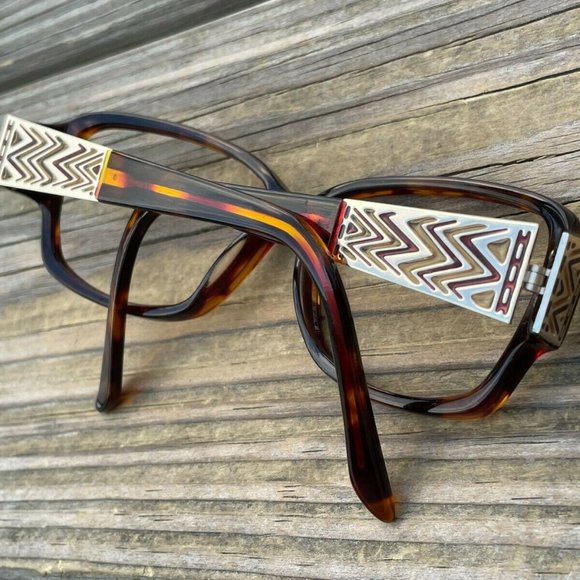 Daisy Fuentes Women Eyeglasses/Sunglasses Frame Brown/Gold Tone Glasses Frame - Picture 3 of 12